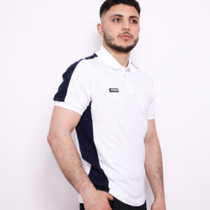 Polo de Travail résistant – Nuancé Blanc et Bleu - 100% Cotton - Personnalisable